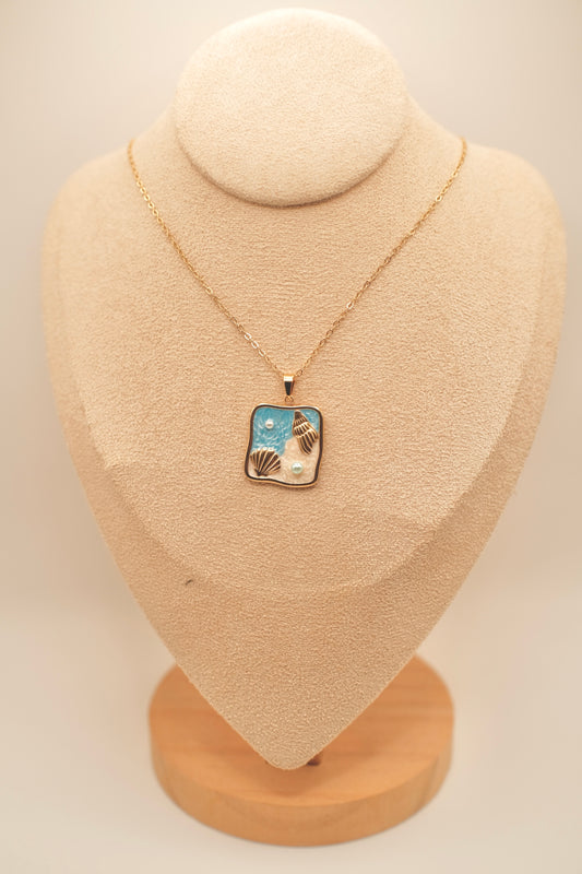 Azure Shell Necklace