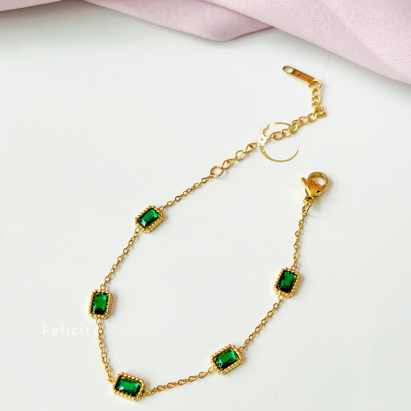 Felicity Emerald Bracelet