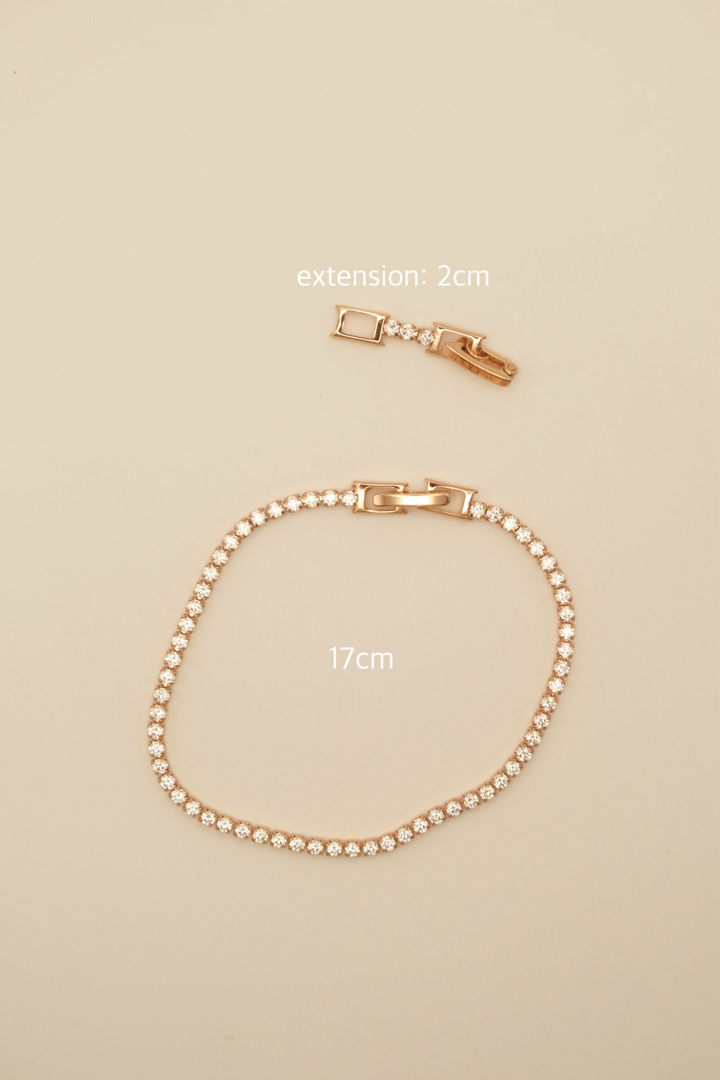Felicity Tennis Bracelet Rose Gold