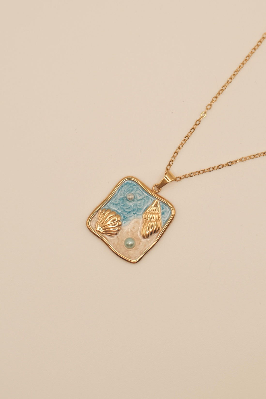 Azure Shell Necklace