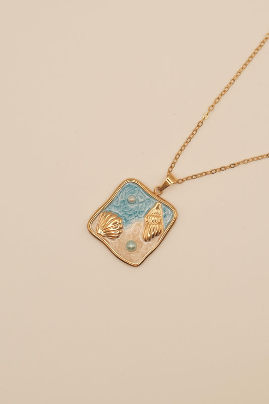 Azure Shell Necklace