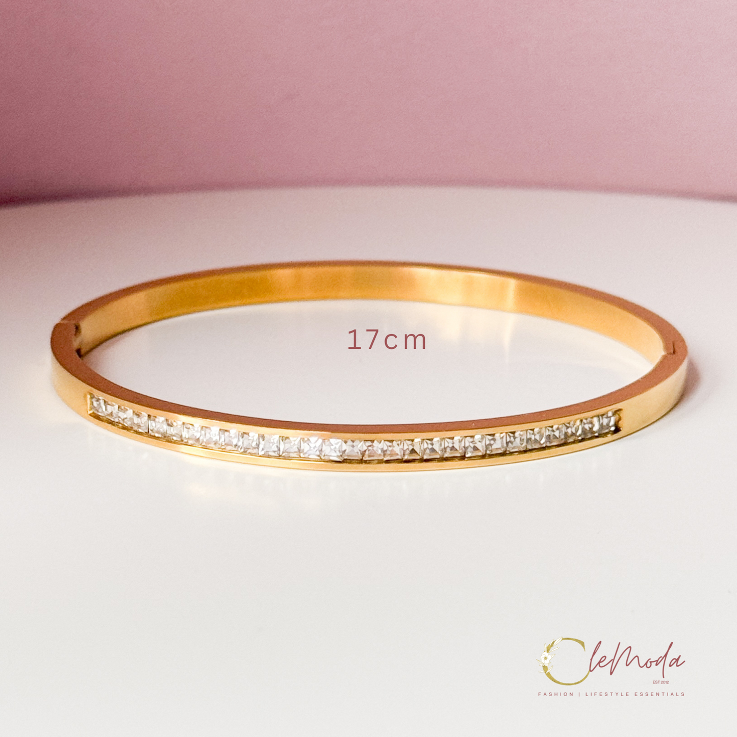 Oro Premium Infinity Zircon Bangle