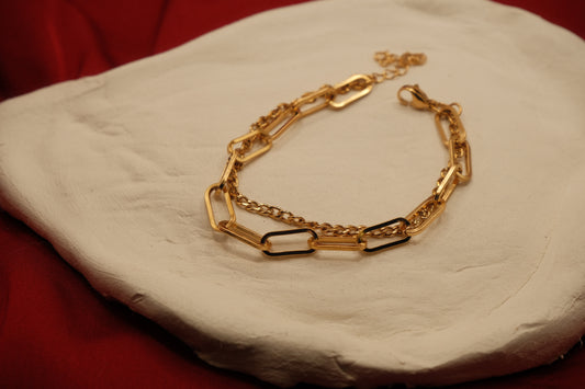 Paperclip Cuban Gold Bracelet