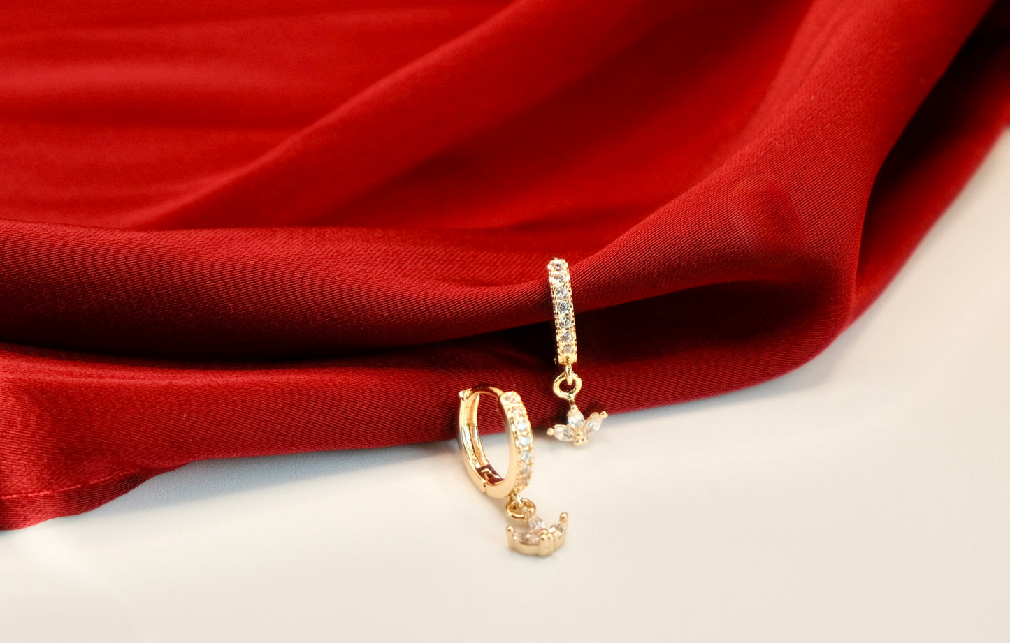Alicia Hoops Crystal Drop Earrings