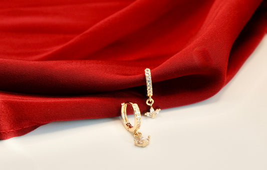 Alicia Hoops Crystal Drop Earrings