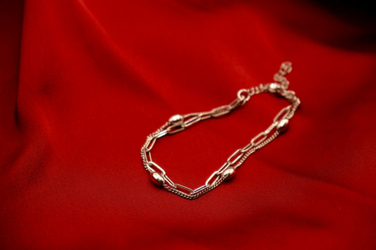 Paperclip Ball Silver Bracelet