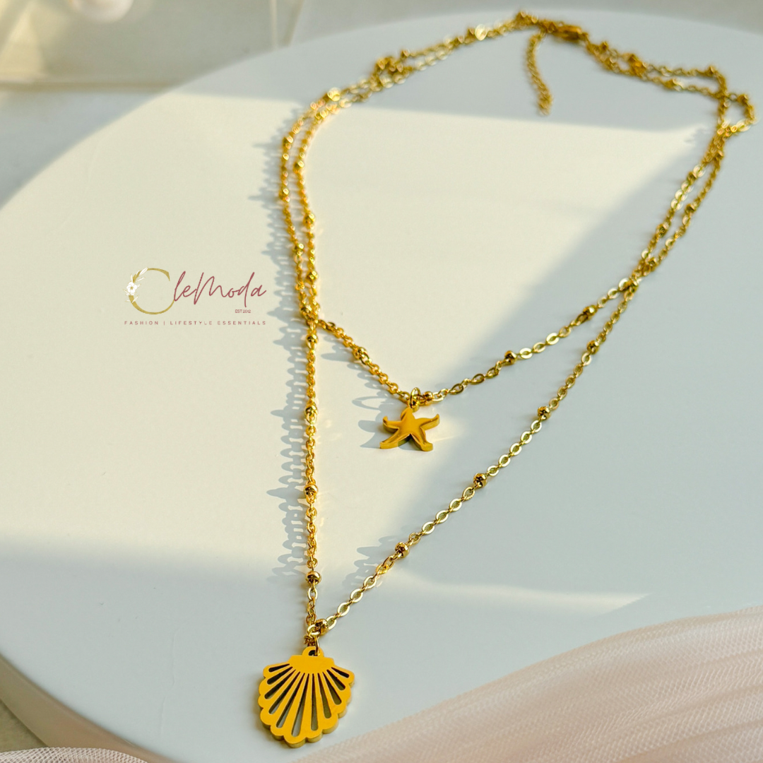 Sunna Seashell Double layer Necklace