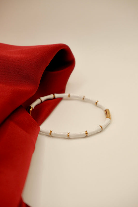White Bamboo Bangle