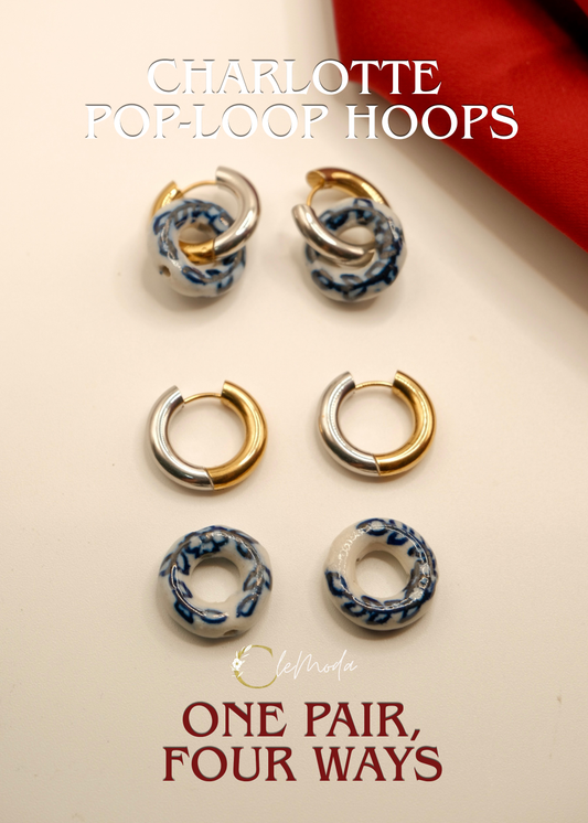 Charlotte Pop Loops Hoop 4-way Earrings