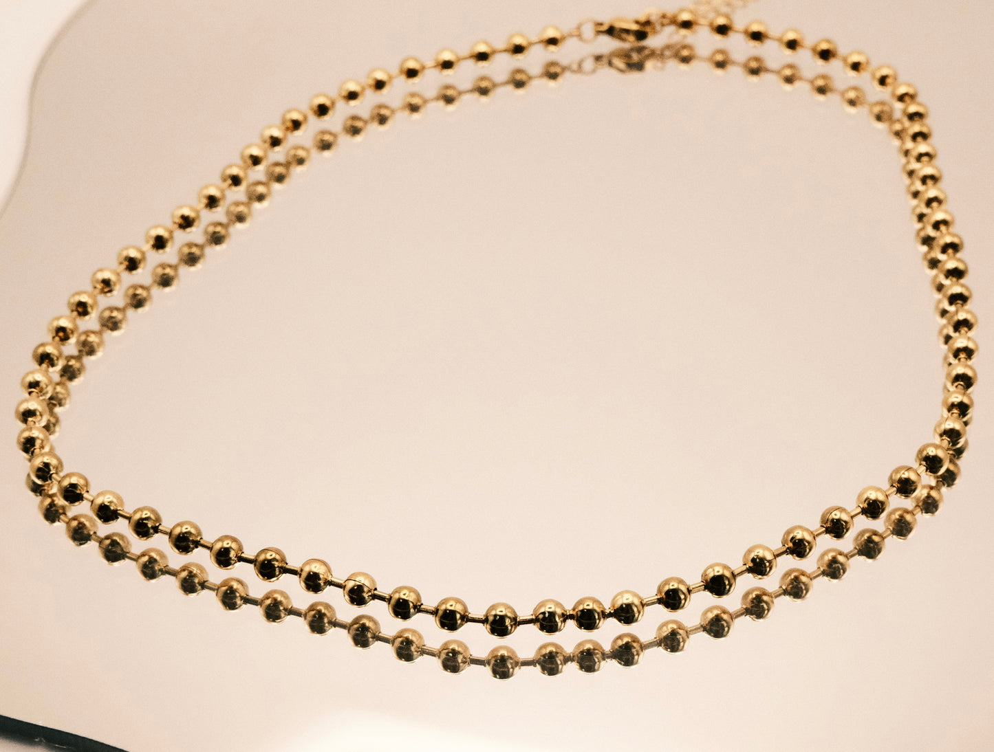 Amora Gold Ball Chain Necklace