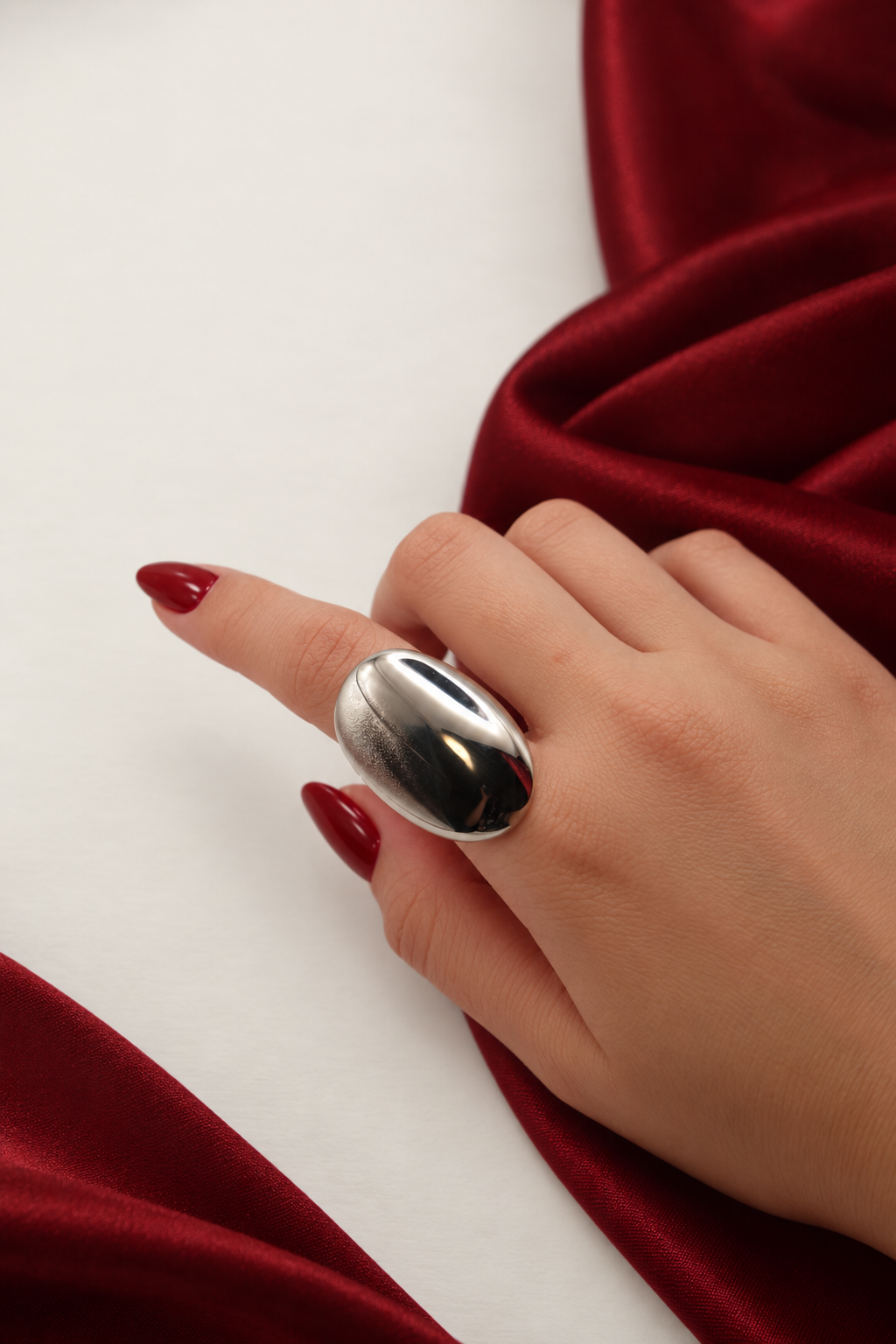 Luna Dome Silver Ring