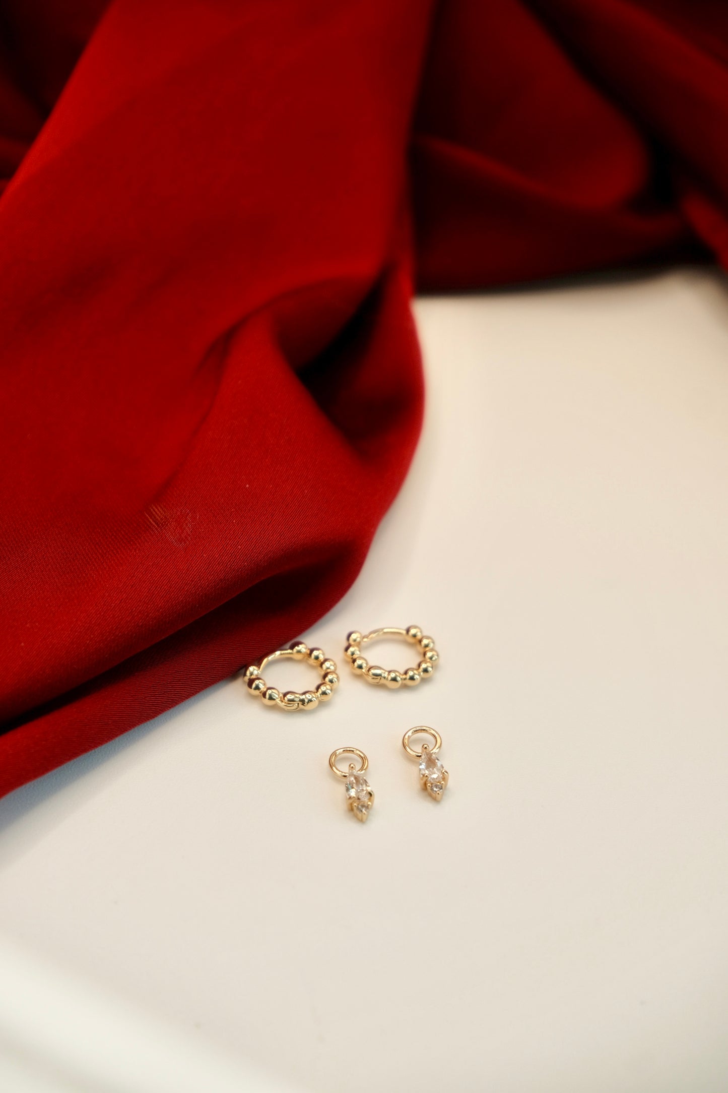 Alicia Hoops 2-way Crystal Drop Earrings