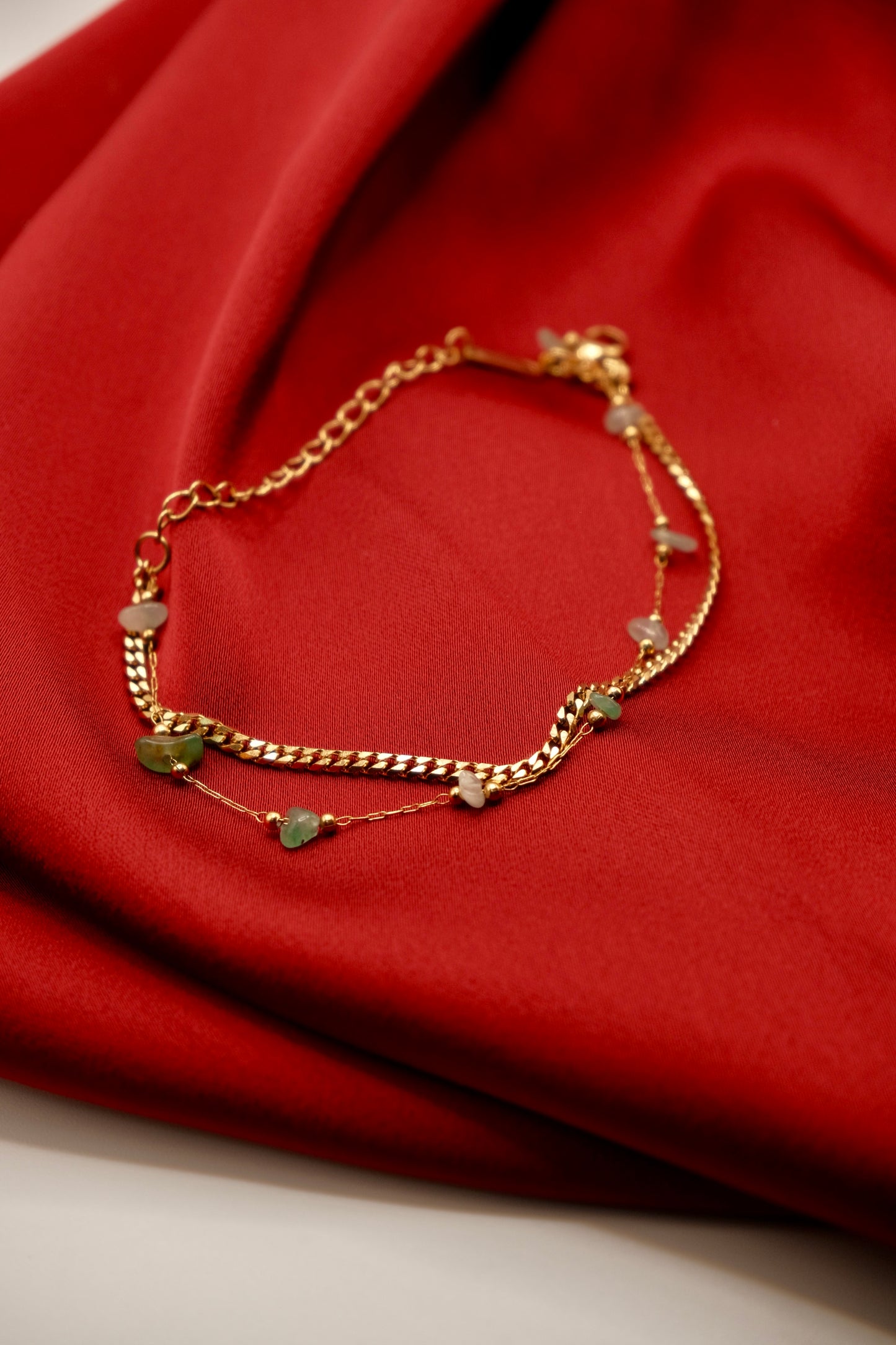 Verdant Natural Stone Layer Bracelet