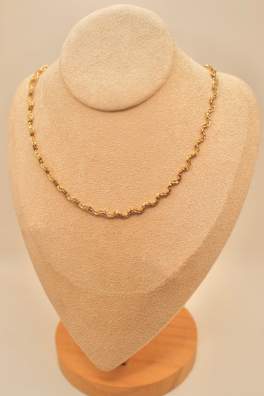 Ripple Chain Gold Necklace