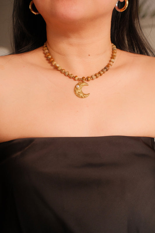 Luna Dune Necklace (Natural Stone)