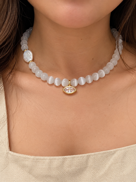 Ophelia White Necklace