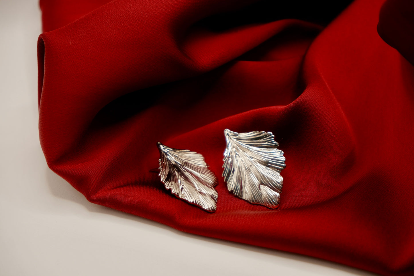 Anya Silver Leaf Earrings