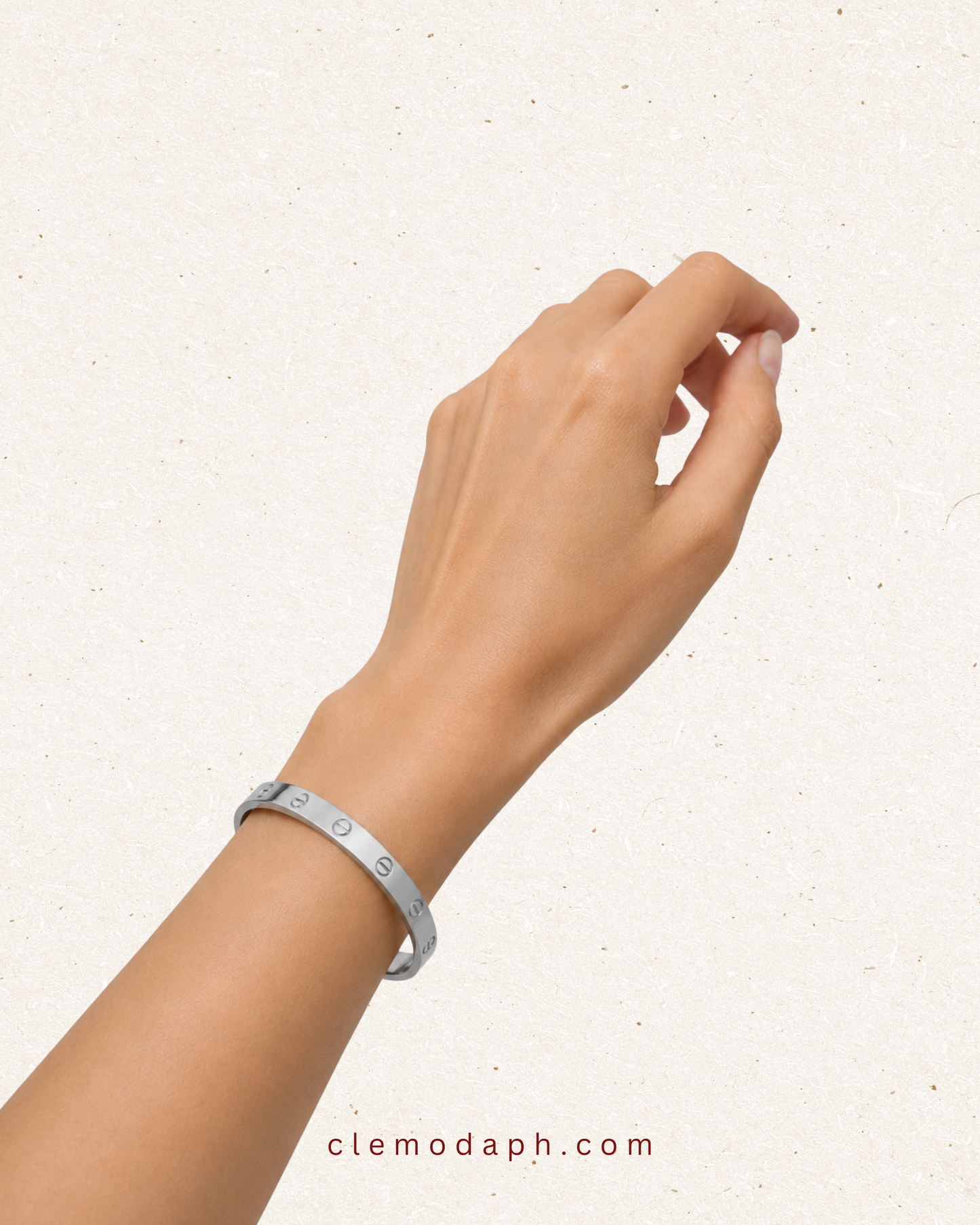 Premium Love Silver Bangle (regular)