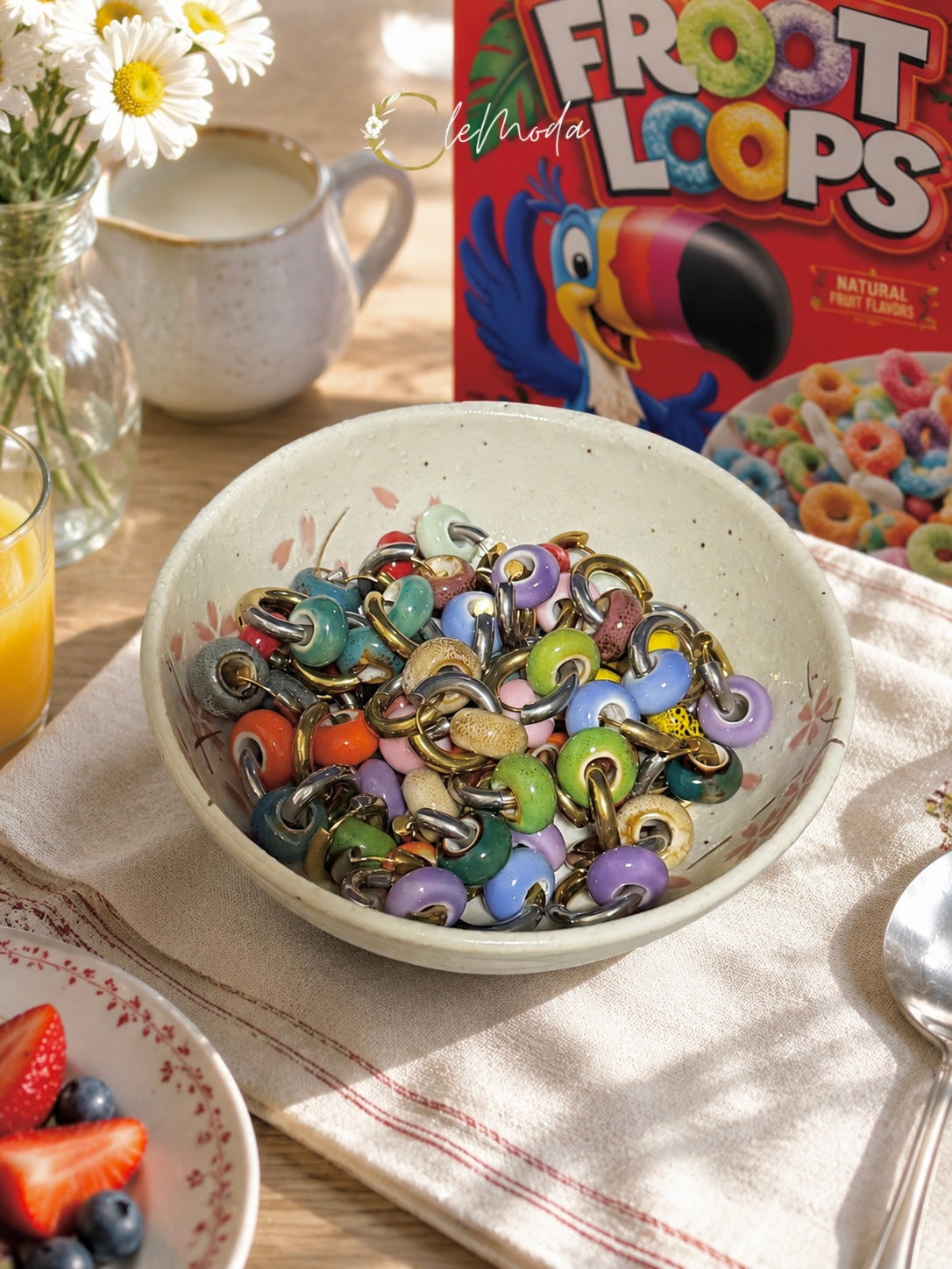 Froot Loops Hoop Earrings (Antique)