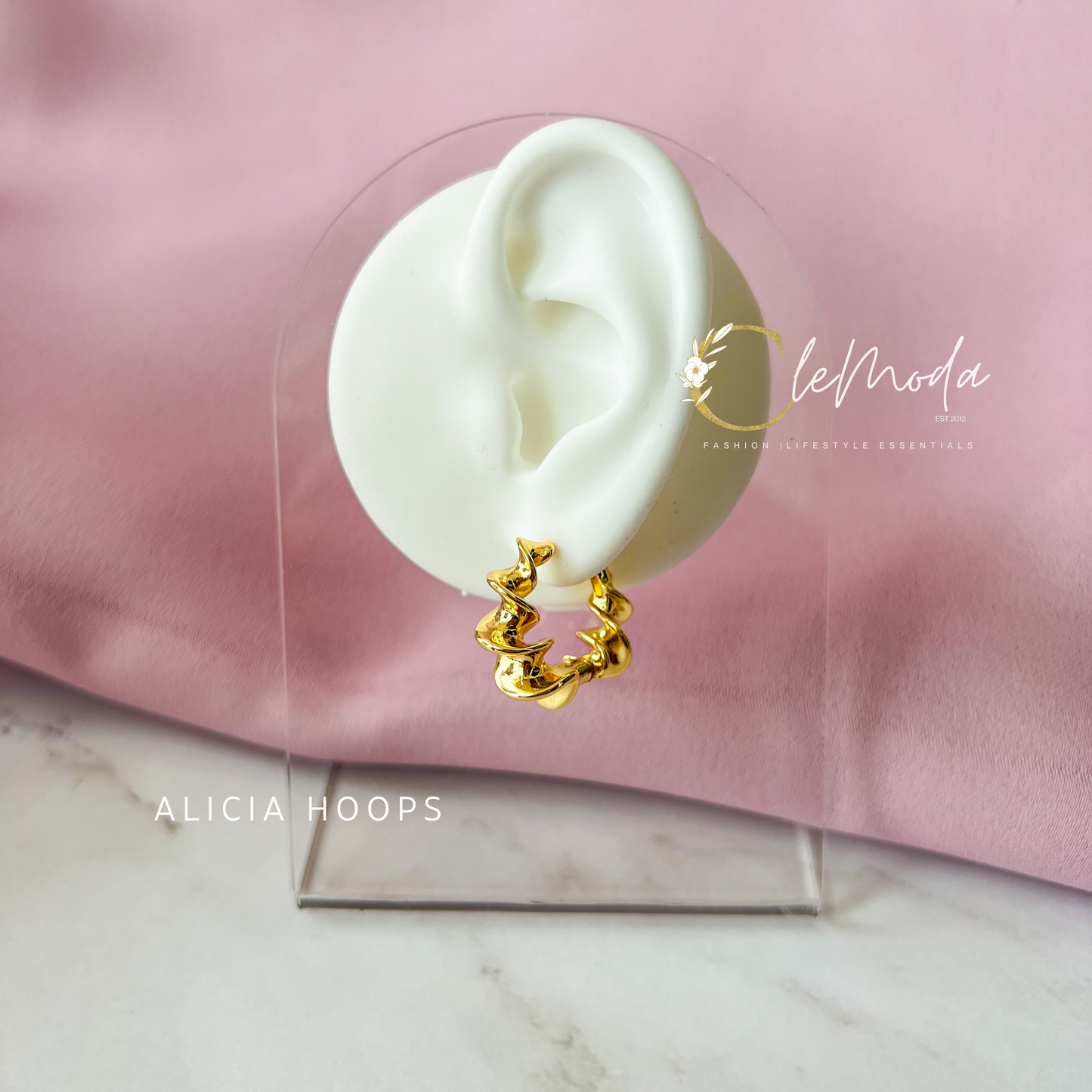 Alicia HOOPS Chunky Fusilli Earrings