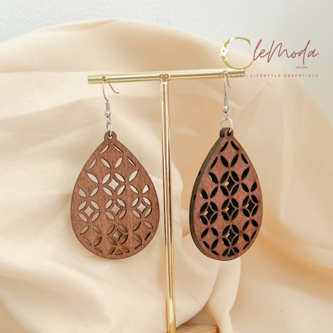 Hermosa Wood Earrings