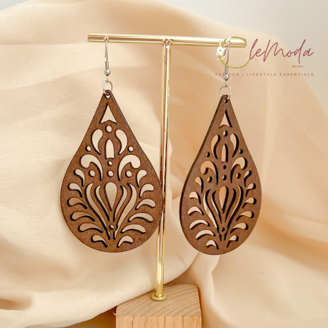 Hermosa Wood Earrings