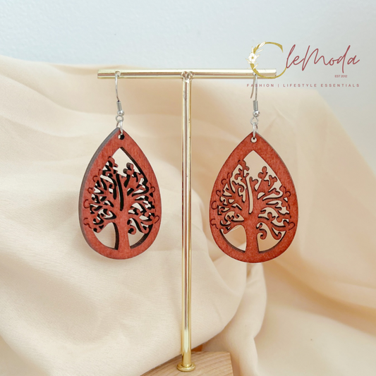 Hermosa Wood Earrings